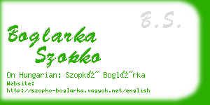 boglarka szopko business card